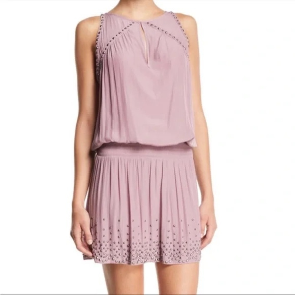 Ramy Brook Lilac Light Purple Studded Sleeveless Paris Dress Small